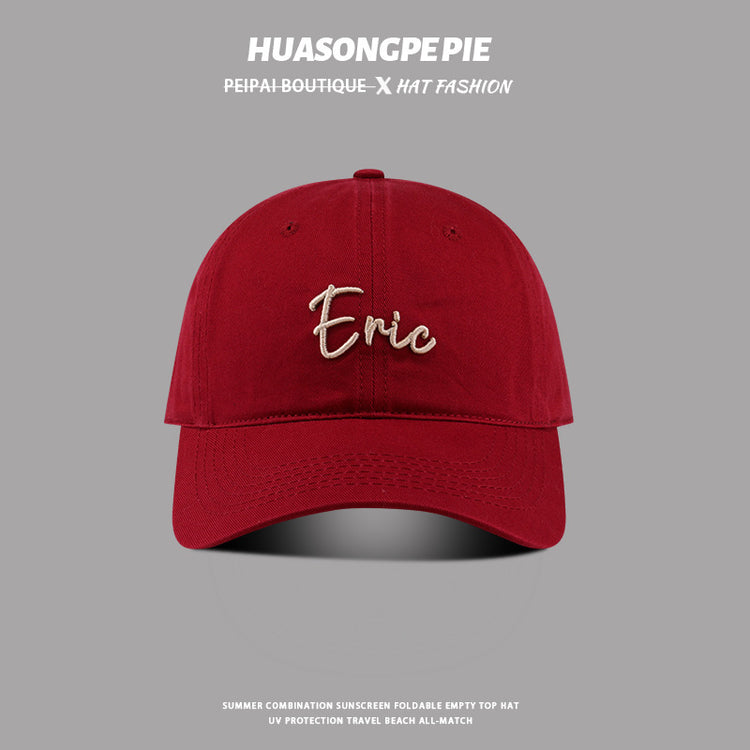 流行帽子|軟頂棒球帽女字母刺繡百搭鴨舌帽顯臉小夏季學生休閒防曬遮陽帽男「C3611」24.02-1