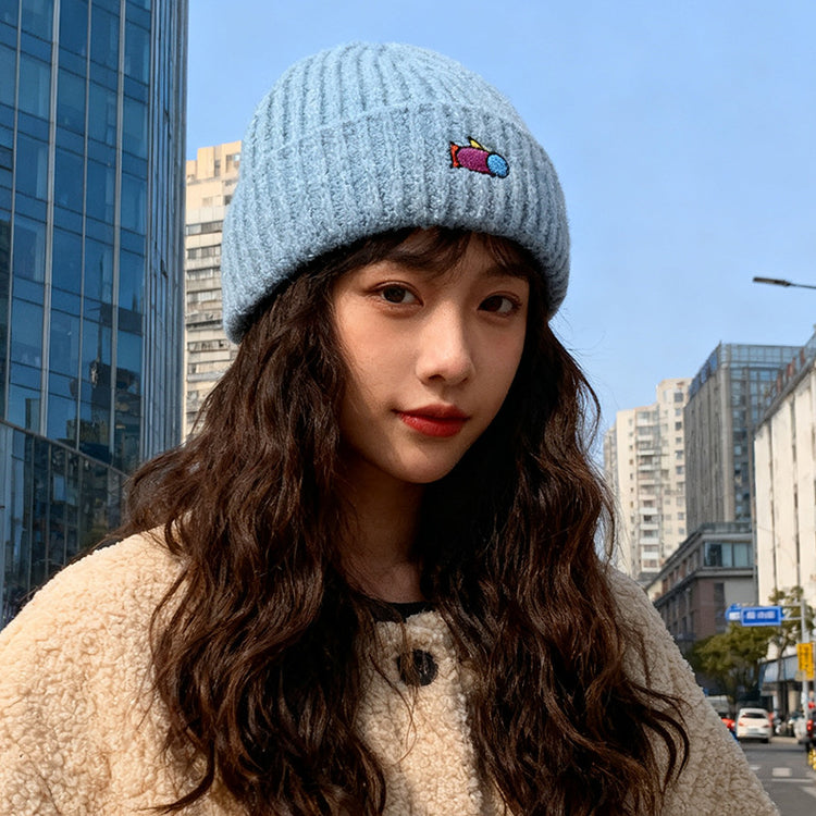 流行帽子|帽子女可愛卡通保暖針織帽情侶百搭甜美毛線帽戶外防寒套頭冷帽男「C5697」25.10-2