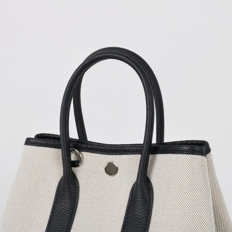 質感真皮|2025潮流新頭層牛皮撞色帆布手提花園包高級感洋氣單肩包休閒斜背包「80592」25.04-2