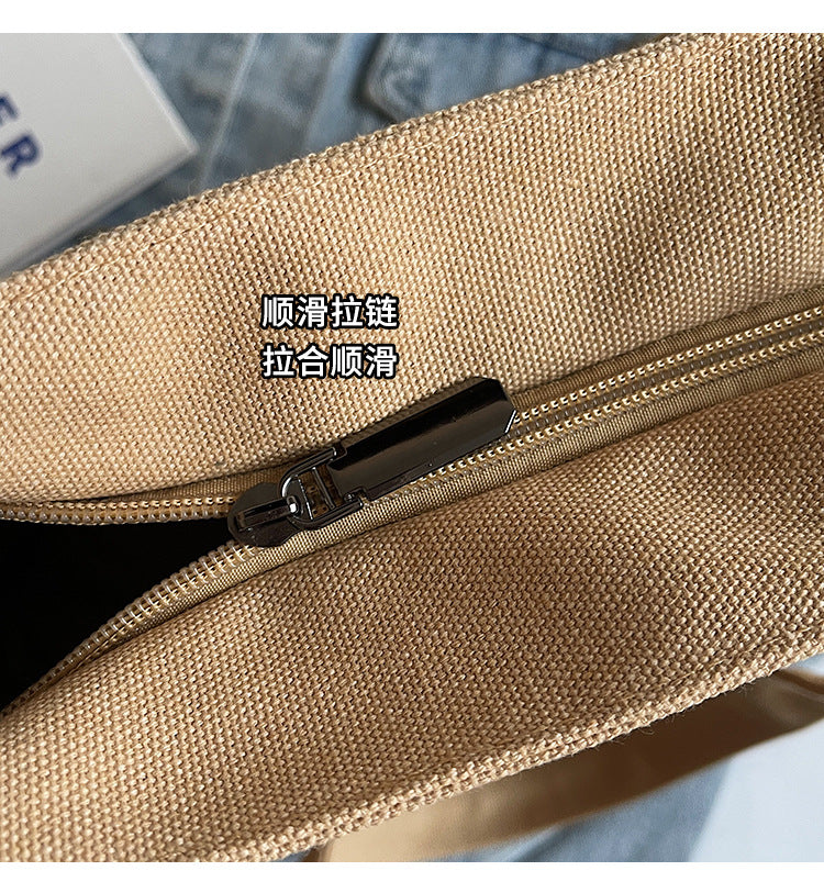 致青春|韓國文藝包女臘腸狗刺繡手提單肩包休閒時尚百搭學生托特包批發「2857-126」25.03-3