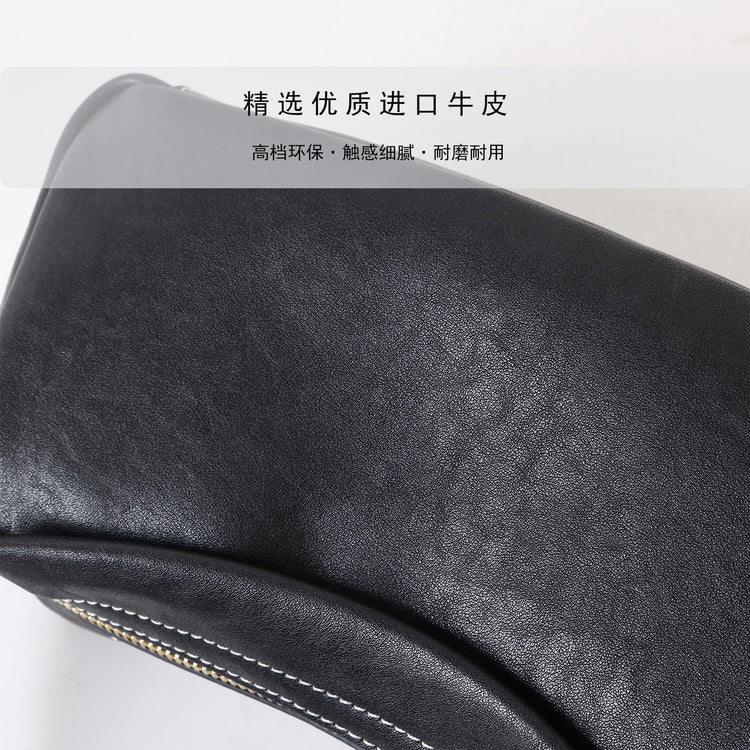 質感真皮|2025新款時尚軟牛皮枕頭包時尚百搭單肩斜背包高級感小眾設計腋下包「7059」25.09-4