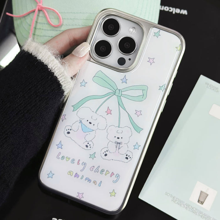 手機殼|蘋果15ProMax手機殼16plus電鍍銀邊滴膠適用iPhone14Pro高級「LR1572」25.04-4