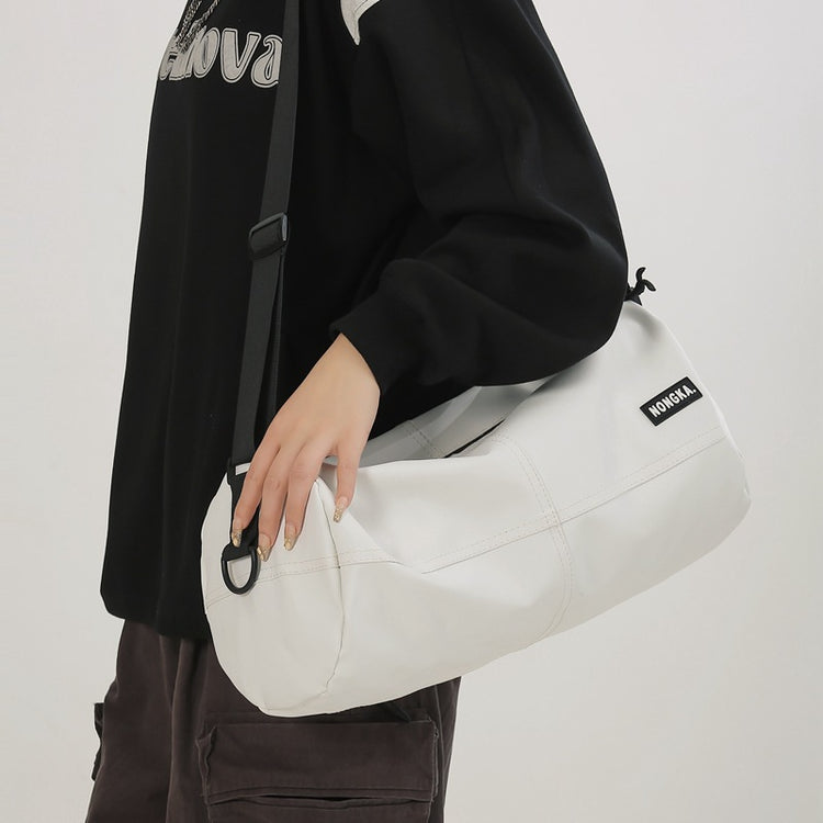 致青春|帆布包包女包2024春夏新款潮時尚帆布單肩包小眾時尚枕頭包「9904-122」24.04-5