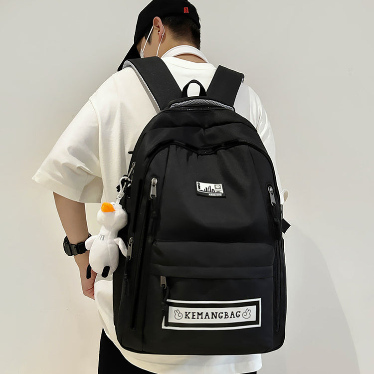 致青春|書包男大學生純色輕便大容量雙肩包多層國高中學生雙肩背包女 「9028-134」25.09-4