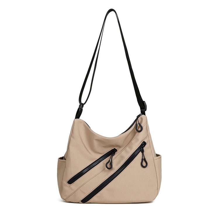 致青春|休閒托特包跨境大容量簡約純色斜背包輕便百搭質感多隔層單肩包「914-119」25.02-3