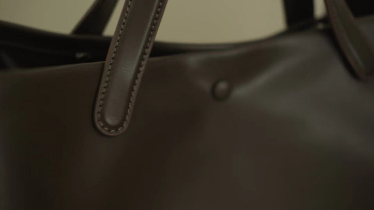 質感真皮|2024年新韓版托特包女頭層牛皮大容量高級感復古通勤包法式小眾包「3725」24.07-5