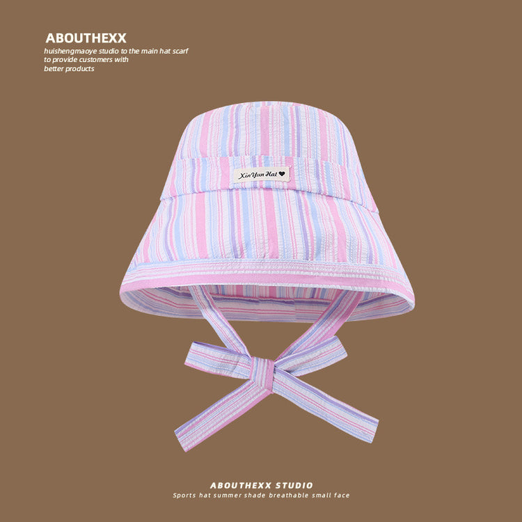 流行帽子|遮陽防曬帽子女夏季甜美可愛大帽檐漁夫帽休閒田園風顯臉小太陽帽「C5286」25.06-1