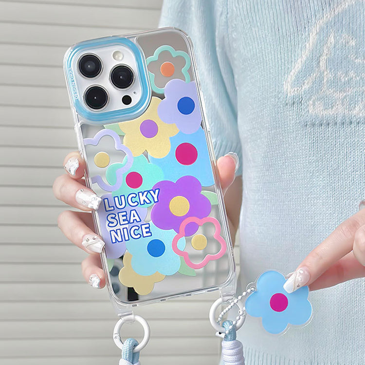 手機殼|掛繩鏡面殼13promax日韓蘋果15手機殼iPhone14pro適用12批發「WM0632」24.07