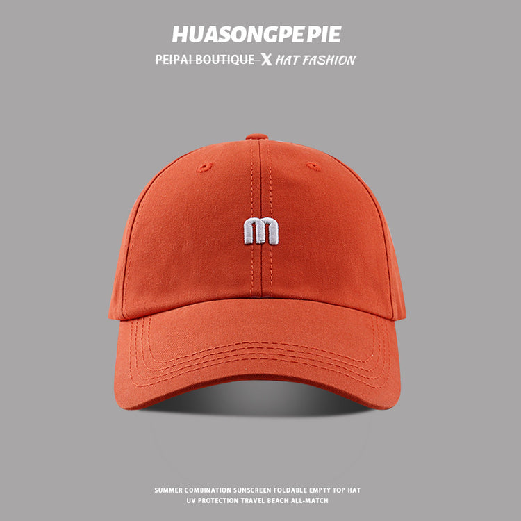 流行帽子|高品質帽子女春夏棒球帽休閒百搭簡約M刺繡字母鴨舌帽少年遮陽帽「C3791」24.04-2