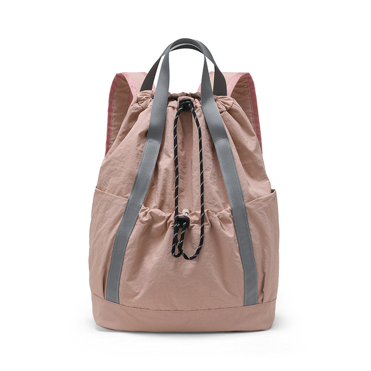 致青春|新款抽繩雙肩包騎行背包大學生羽毛球包大容量運動休閒旅行包「2025-4-125」25.07-4