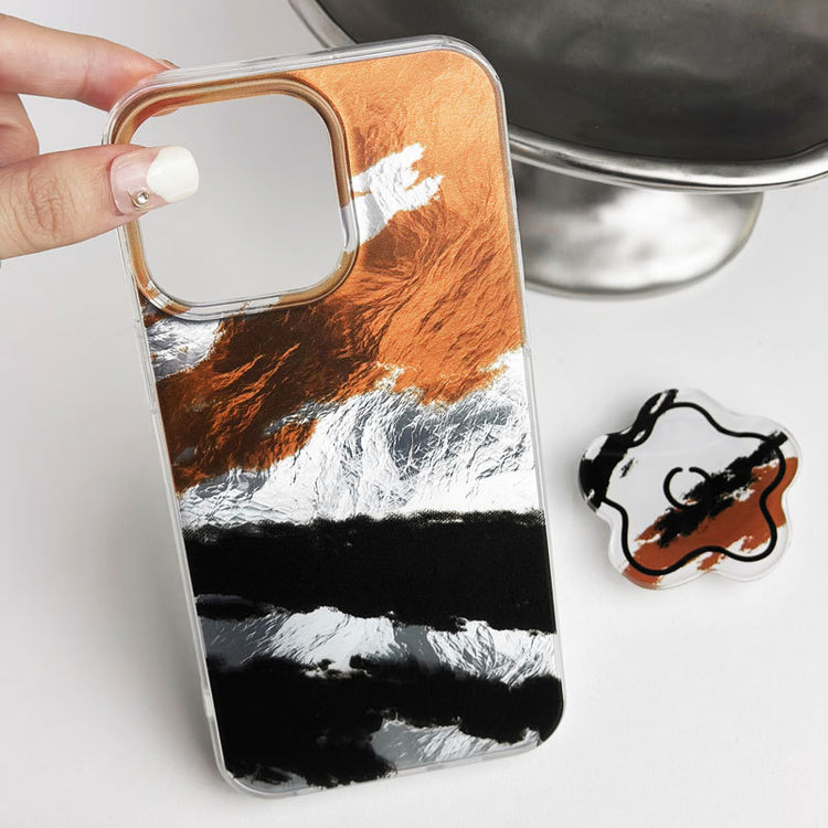 手機殼|iPhone16手機殼14Pro冰川紋蘋果15Promax支架13新款12適用11「LR1329」24.12-5