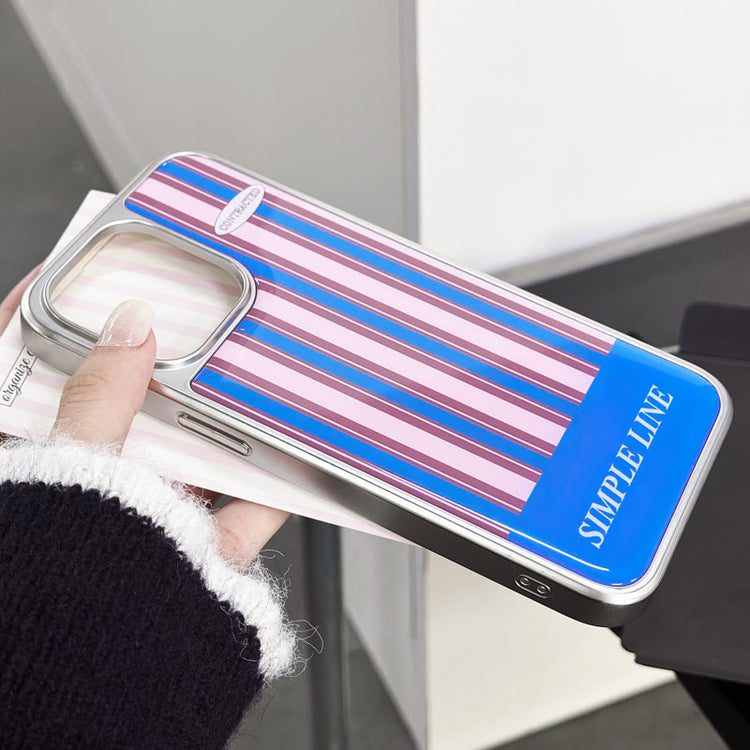 手機殼|蘋果15ProMax手機殼14plus電鍍銀邊滴膠適用iPhone16Pro高級「LR1585」25.04-4
