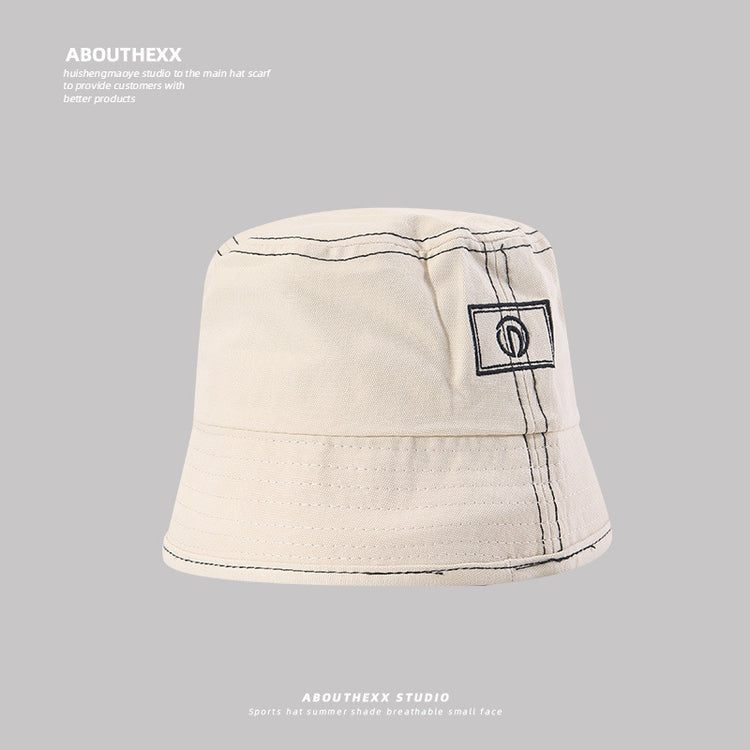 流行帽子|學生情侶帽子女韓版百搭字母刺繡漁夫帽日系簡約遮陽盆帽太陽帽男「C2485」25.04-2