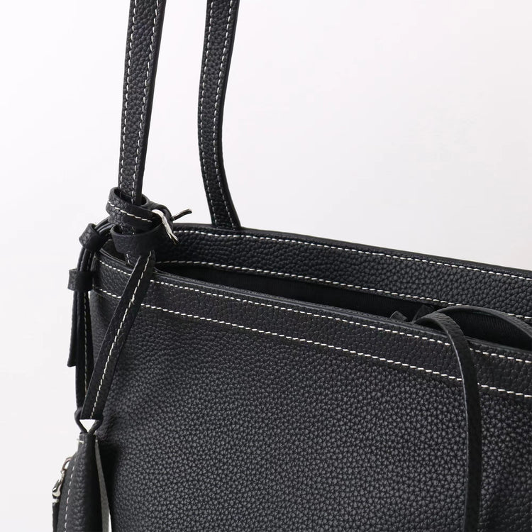 質感真皮|2025新款牛皮復古時尚單肩手提包百搭高級感托特包子母包通勤極簡包「8271」25.11-2