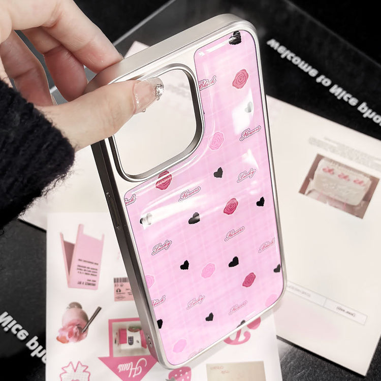 手機殼|14電鍍銀邊滴膠13蘋果16手機殼iPhone15Promax適用華為p70pro「LR1428」25.03-3