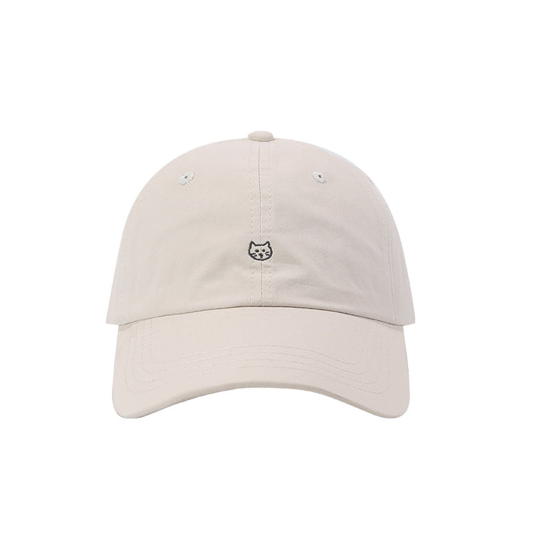 流行帽子|帽子女鴨舌帽春夏高級感遮陽帽貓咪刺繡可愛學生鴨舌帽顯臉小男潮「C4917」25.02-1
