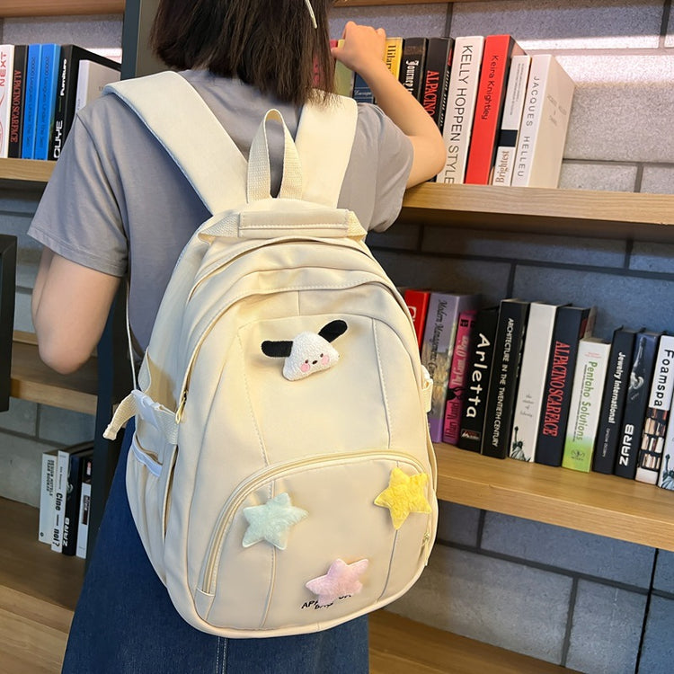 致青春 | 校園書包國中女生雙肩包女可愛星星旅行包大容量高中生大學生背包「174-130」24.05-4