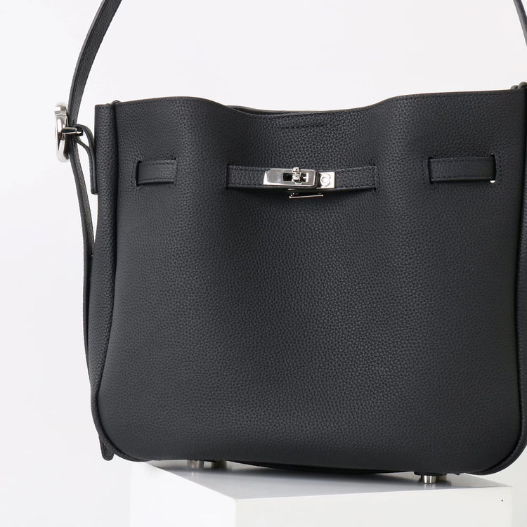 質感真皮|2025新款頭層牛皮高級感單肩斜背手提水桶包大容量小眾百搭「OS53088」25.11-1