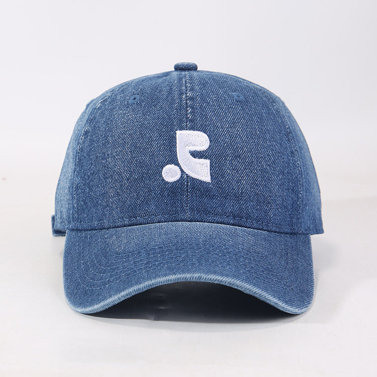 流行帽子|熱巴同款牛仔棒球帽子女大頭圍顯臉小水洗鴨舌帽男韓版戶外遮陽帽「C5104」25.03-3