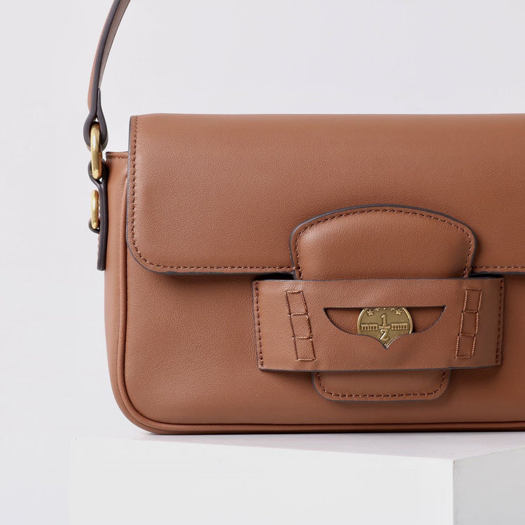 質感真皮|秋冬新款2024頭層牛皮法棍包腋下包金幣包小方包手提包單肩斜挎包「5112」24.12-1