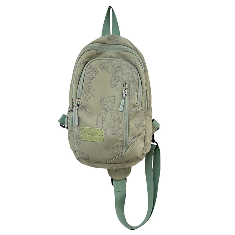 致青春|日系ins風休閒小挎包輕便書包森系小清新甜美女孩逛街大容量胸包「6081-118」24.06-4