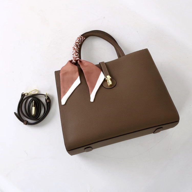 質感真皮|2025春夏新款手提包女士大容量質感單肩包簡約通勤斜背包小眾設計「OS793」25.05-2