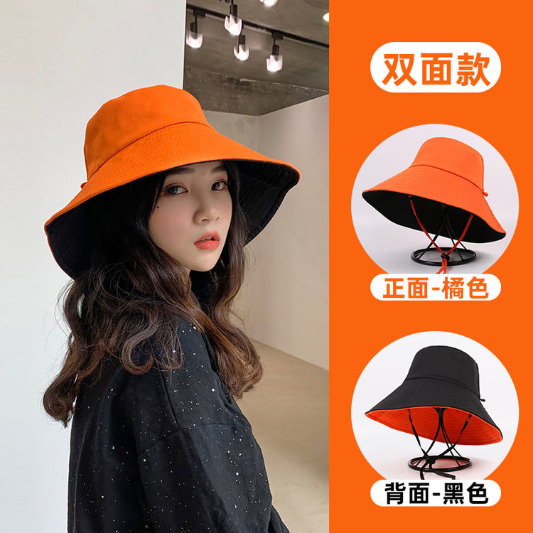 流行帽子|帽子女雙面漁夫帽日系大沿韓版遮陽帽夏季百搭防曬防紫外線太陽帽「E09419」25.03-2