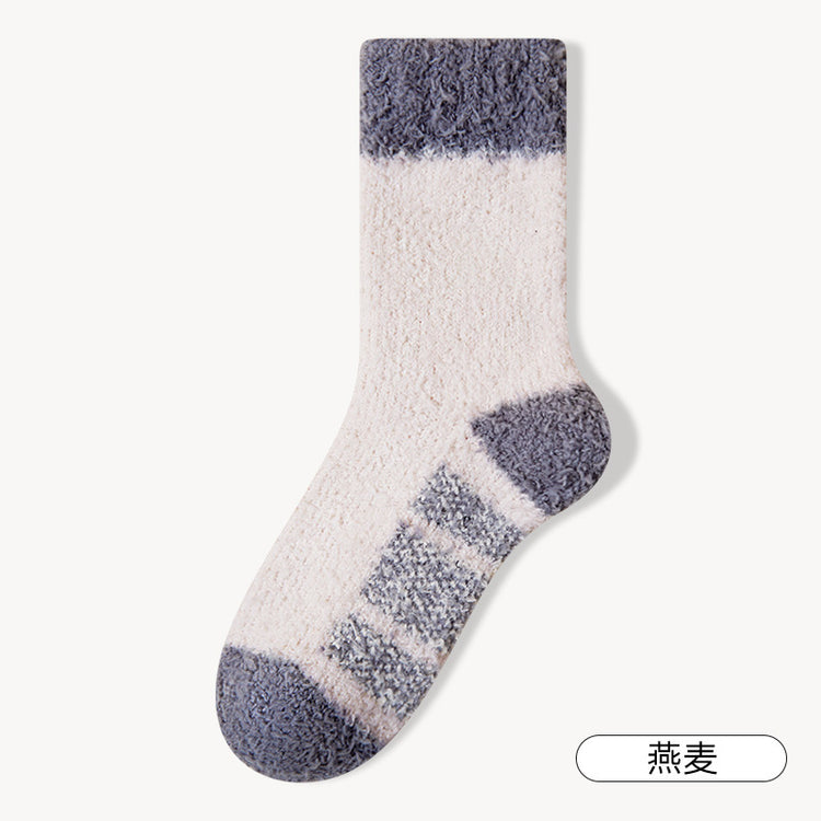 女襪|加絨加厚襪子男秋冬季蓄熱保暖珊瑚絨襪彈力舒適好搭諸暨襪子批發「AD2421」24.12-1