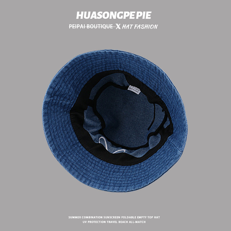 流行帽子|蝴蝶結牛仔漁夫帽女夏季防曬防紫外線遮陽帽學生時尚顯臉小盆帽男「C3801」24.04-2