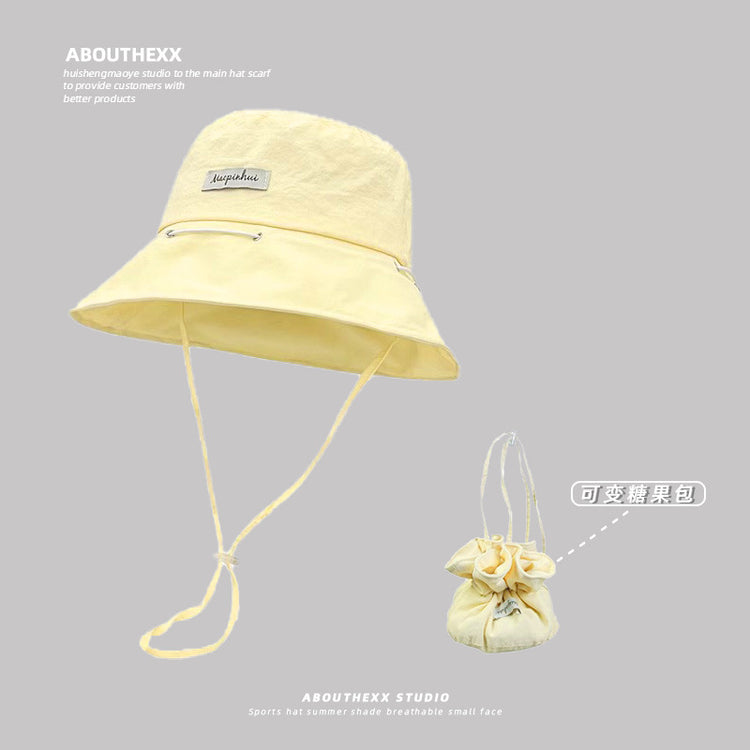 流行帽子|2025夏季韓版漁夫帽女新款防曬帽子速乾透氣可當包包顯臉小遮陽帽「C5285」25.06-1