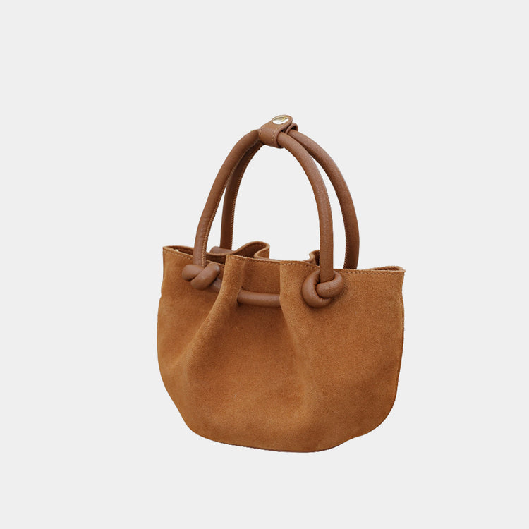 質感真皮|2024新款秋冬高級感百搭磨砂褶皺餃子包腋下包女式單肩斜挎「6962」24.08-1