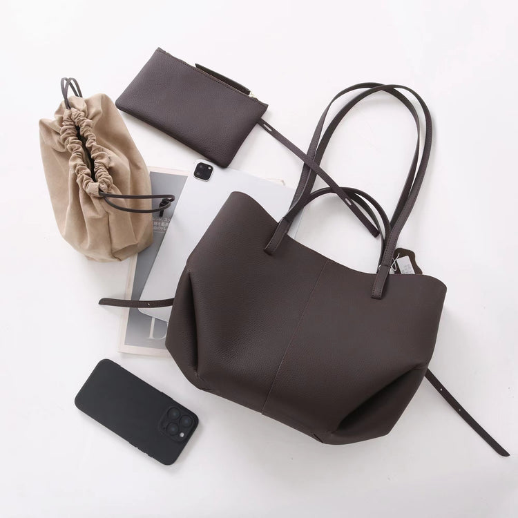 質感真皮|2025新款高級感輕奢頭層牛皮翅膀手提單肩子母通勤包斜挎托特包包「9230」25.11-4