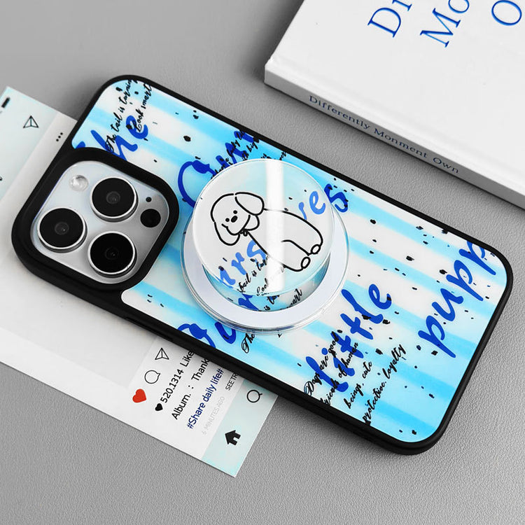 手機殼|iPhone15磁吸磨砂黑框殼14Promax磁吸支架適用12蘋果16手機殼「LR1230」24.12-2