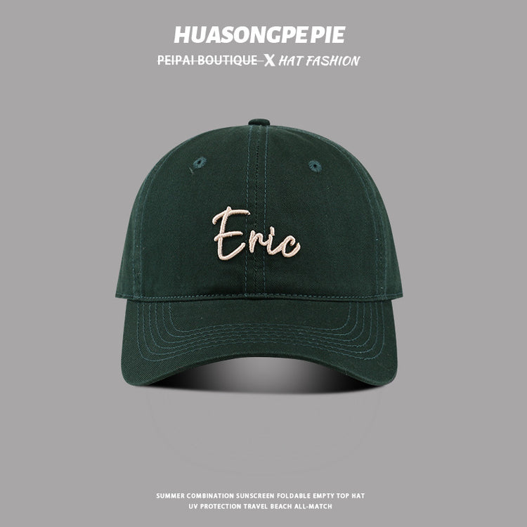 流行帽子|軟頂棒球帽女字母刺繡百搭鴨舌帽顯臉小夏季學生休閒防曬遮陽帽男「C3611」24.02-1