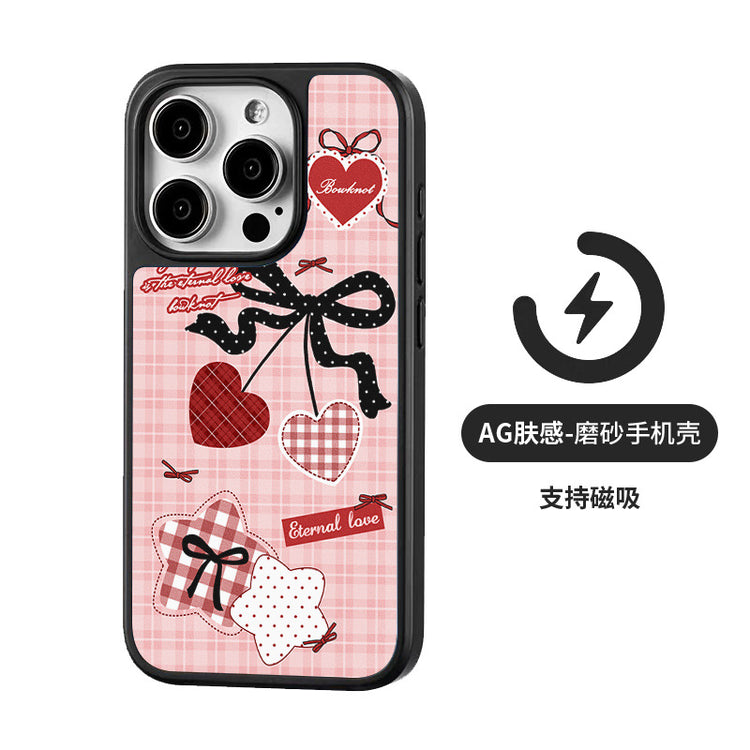 手機殼|蘋果16手機殼ins風磁吸AG磨砂碳纖紋15iPhone14適用13女12Pro「LR1419」25.04-2