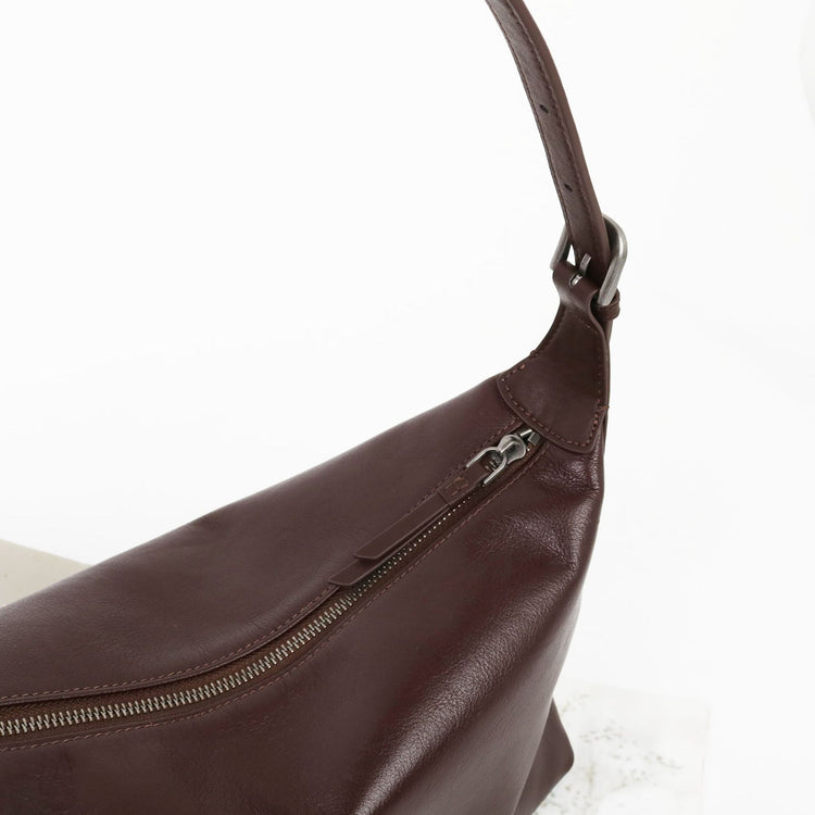 質感真皮|頭層植鞣牛皮腋下Hobo百搭休閒單肩通勤真皮餃子包2024新款女包「6125」24.09-1