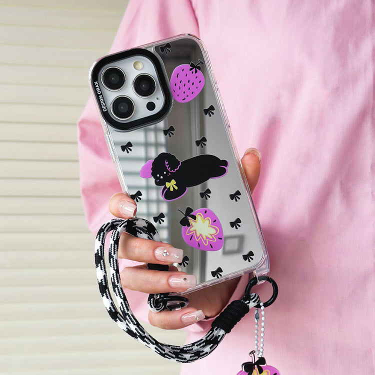 手機殼|蘋果15手機殼女iPhone14pro適用12掛繩鏡面殼13promax卡通11「WL0036」24.07