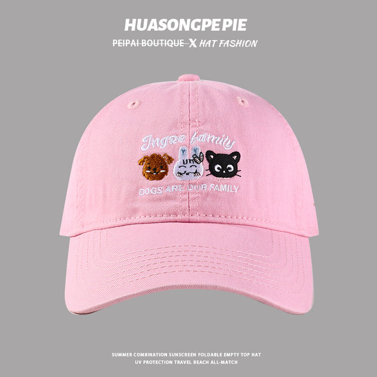 流行帽子|多巴胺棒球帽夏季新款字母刺繡百搭款情侶炸街潮流出行防曬帽子女「C3982」24.05-4