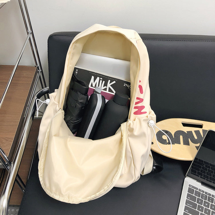 致青春|日系簡約字母休閒雙肩包甜美小清新大容量背包初高中輕便學生書包「8920-125-127」24.06-3