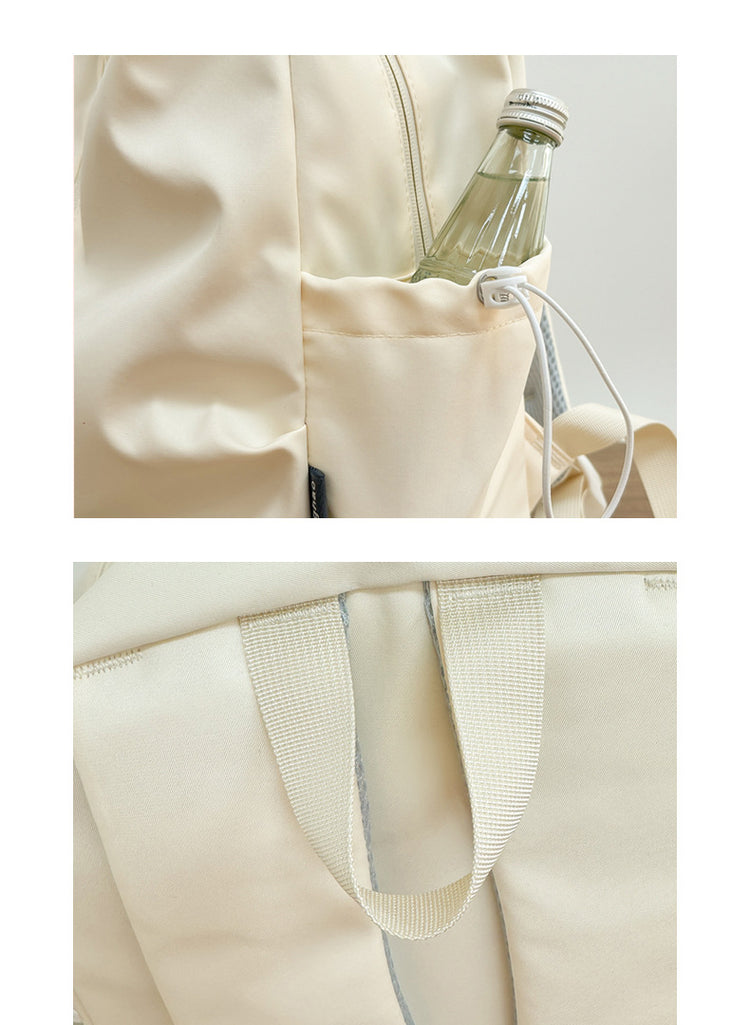 致青春|簡約雙肩包女大容量高顏值背包休閒旅行電腦包純色質感學生書包「2405-126」25.02-3