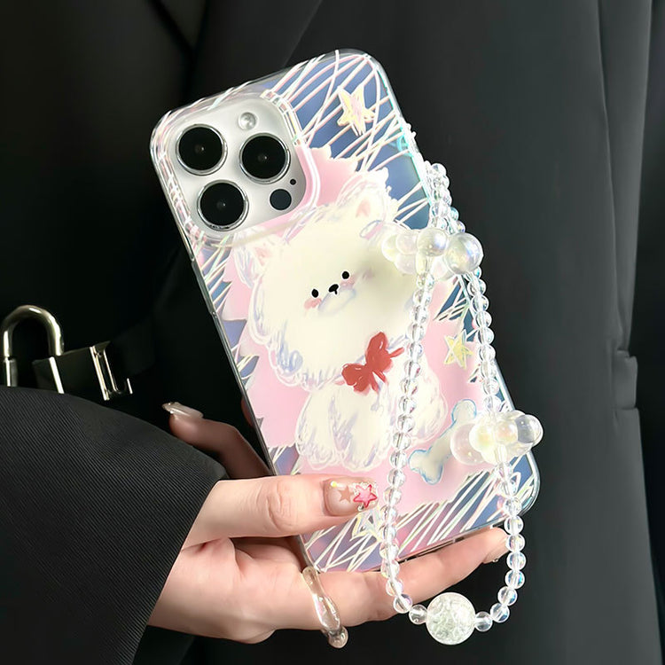 手機殼|iPhone15pro羽紗手機殼女蘋果14大孔透明13/12Pro適用11「LR0942」24.07