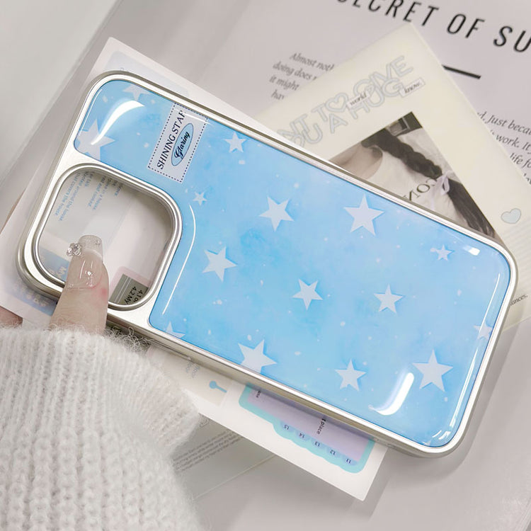 手機殼|iPhone16手機殼15電鍍銀邊滴膠15plus適用iPhone12Pro星星14「LR1376」25.04-1