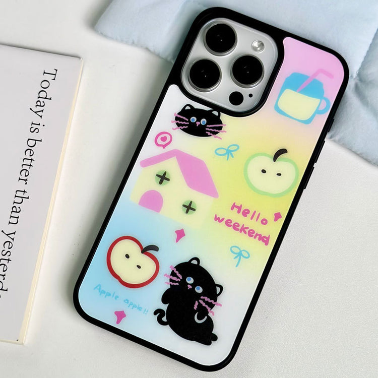 手機殼|13磨砂黑框殼蘋果16手機殼女iPhone15Promax批發14Pro適用12「WL0136」24.10-2