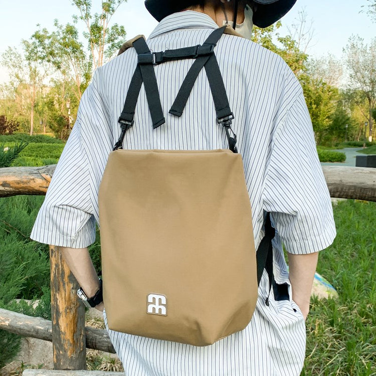 致青春|多功能斜跨包新款簡約日系工裝郵差包戶外休閒輕便雙肩背包「2607-120」25.12-1