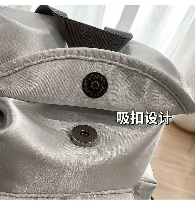 致青春|簡約小眾雙肩包質感翻蓋休閒學院風書包大容量時尚時尚女士包包「2108-121」24.12-2