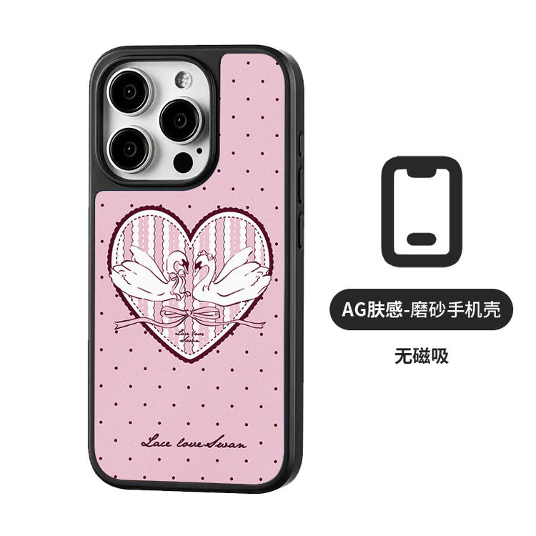 手機殼|蘋果16手機殼iPhone14pro適用ins風15Promax磁吸AG磨砂碳纖紋「LR1416」25.04-2