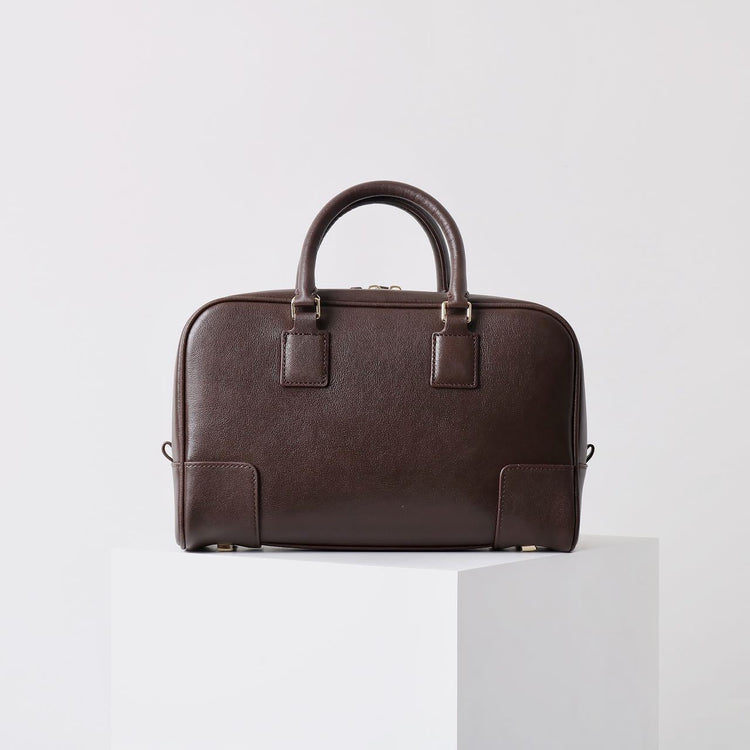 質感真皮|冬季新款保齡球包波士頓包手提包包女枕頭包百搭小方包單肩斜挎包「3660」24.11-4