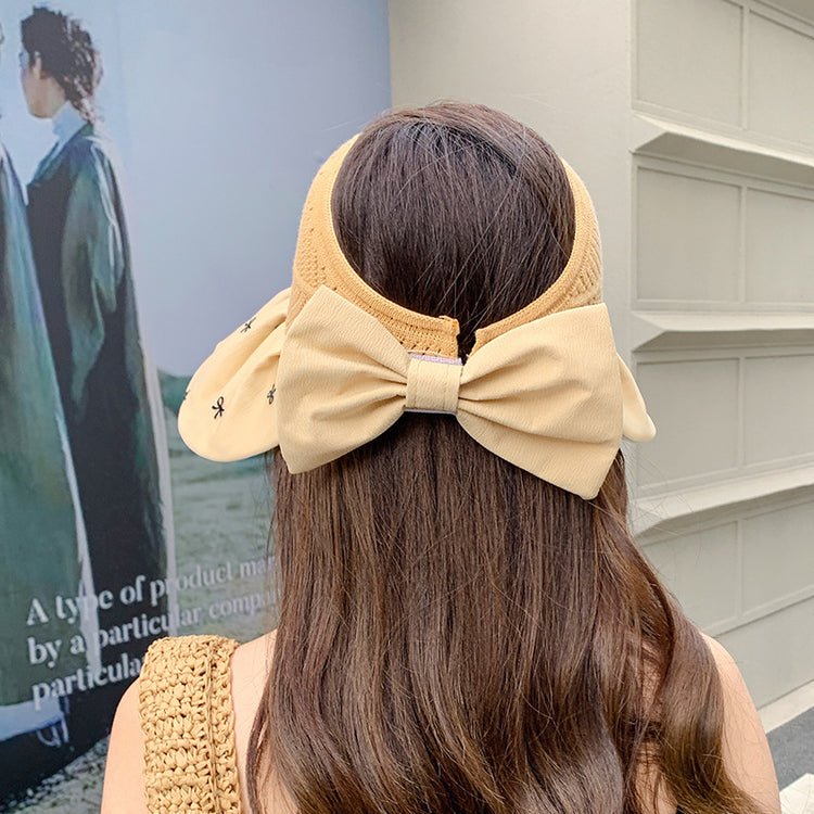 流行帽子|夏季新款帽子女蝴蝶結遮陽空頂帽韓版時尚防曬太陽帽戶外漁夫帽潮「C5203」25.04-4