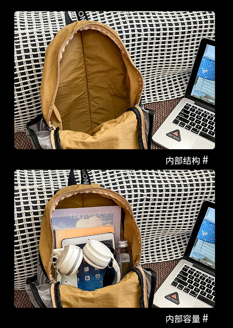 致青春|旅遊輕便小背包女2024新款戶外登山包超輕防細雨尼龍休閒小書包男「8019-128」24.10-1