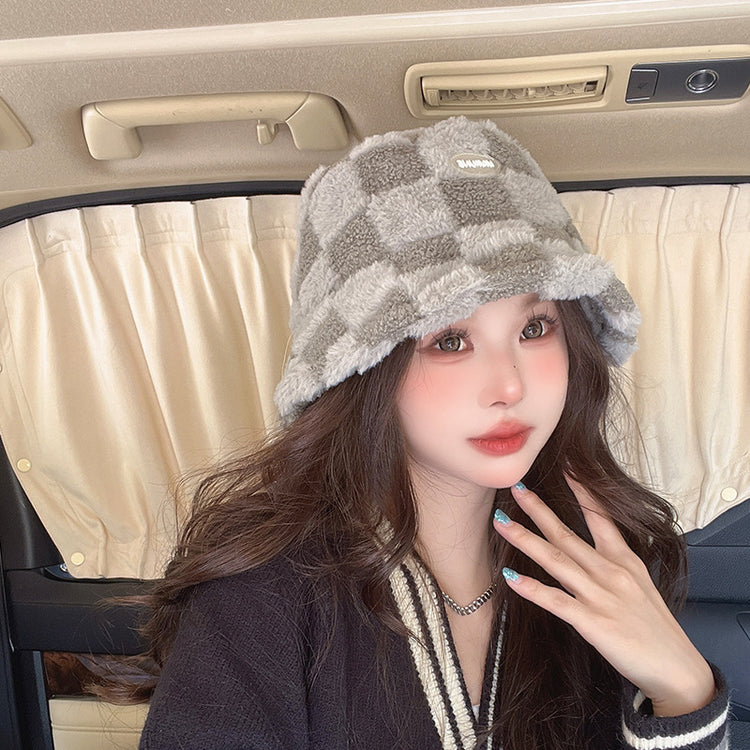 流行帽子|帽子女秋冬防風漁夫帽加厚保暖大頭圍百搭盆帽可愛顯臉小水桶帽潮「C2835」24.11-4